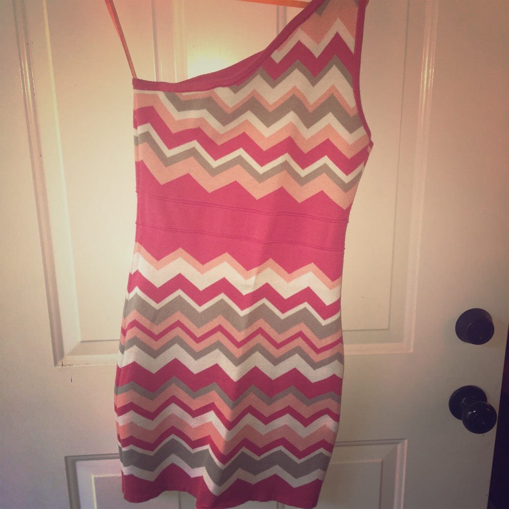 One shoulder figure flattering dress